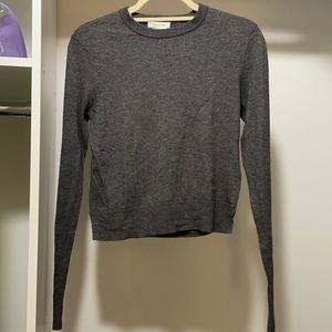 Aritzia Babaton Wool cropped sweater in charcoal